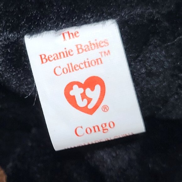 TY Beanie Baby Jungle Animals Lot of 4 Bongo '95 Congo '96 Mooch '99 Stripes '98 - Picture 6 of 11